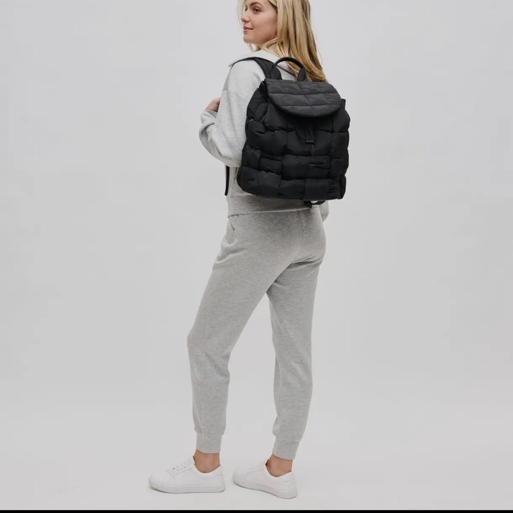 Anthropologie Sol and Selena Perception Woven Nylon Backpack - Picture 7 of 7